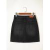 image:imageSidefeel Womens Jean Skirt High Waist Drawstring Stretchy Casual Summer Loose Fit Trendy Mini Denim Skirt with PocketsBlack