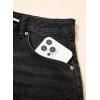 image:imageSidefeel Womens Jean Skirt High Waist Drawstring Stretchy Casual Summer Loose Fit Trendy Mini Denim Skirt with PocketsBlack