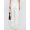 image:imageSidefeel Womens Wide Leg Jeans Low Waisted Stretchy Drawstring Button Down Denim PantsWhite