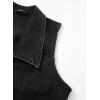 image:imageSidefeel Womens Denim Vest Lapel Sleeveless Button Down Crop Trendy Cowgirl Outfit Jean Vest TopBlack