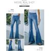 image:imageSidefeel Womens Flare Jeans Strenchy Elastic High Waisted Bell Bottom Bootcut Denim Pants91 Blue