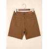 image:imageSidefeel Womens Jean Shorts High Waisted Stretchy Bermuda Raw Hem Denim Summer ShortsBrown