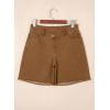 image:imageSidefeel Womens Jean Shorts High Waisted Stretchy Bermuda Raw Hem Denim Summer ShortsBrown