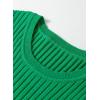image:imageSidefeel Womens Tank Tops Casual Summer Sleeveless Crew Neck Ribbed Knit Trendy Ruffle Hem Slim Fitted Sweaters TopGreen