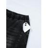 image:imageSidefeel Womens Barrel Jeans Elastic High Waisted Stretchy Baggy Wide Leg Jeans Trendy Patchwork Loose Ankle Denim PantsBlack