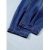 image:imageSidefeel Womens Barrel Jeans Elastic High Waisted Stretchy Baggy Wide Leg Jeans Trendy Patchwork Loose Ankle Denim PantsDark Blue
