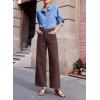 image:imageSidefeel Womens Wide Leg Jeans High Waisted Stretchy Jeans Straight Leg Loose Fit Zimbaplatinum Ankle Denim PantsCoffee