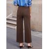 image:imageSidefeel Womens Wide Leg Jeans High Waisted Stretchy Jeans Straight Leg Loose Fit Zimbaplatinum Ankle Denim PantsCoffee