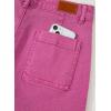 image:imageSidefeel Womens Wide Leg Jeans High Waisted Stretchy Jeans Straight Leg Loose Fit Zimbaplatinum Ankle Denim PantsHot Pink