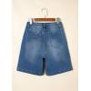 image:imageSidefeel Womens Jean Shorts High Waisted Stretchy Wide Leg Bermuda Denim Shorts Casual Loose Fit Summer Jorts with PocketsBlue