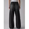 image:imageSidefeel Womens MidLow Rise Baggy Jeans Elastic Waist Drawtring Y2K Stretchy Wide Leg Cargo Boyfriend Oversized Denim PantsBlack