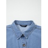 image:imageSidefeel Womens Button Down Denim Shirt Collared Short Sleeve Jean Shirt Blouse with PocketsBeau Blue
