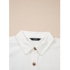 image:imageSidefeel Womens Button Down Denim Shirt Collared Short Sleeve Jean Shirt Blouse with PocketsWhite