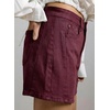 image:imageSidefeel Womens Jean Shorts High Waisted Stretchy Casual Side Seam Denim ShortsBurgundy