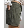 image:imageSidefeel Womens Jean Shorts High Waisted Stretchy Casual Side Seam Denim ShortsGreen