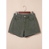 image:imageSidefeel Womens Jean Shorts High Waisted Stretchy Casual Side Seam Denim ShortsGreen