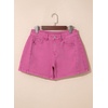 image:imageSidefeel Womens Jean Shorts High Waisted Stretchy Casual Side Seam Denim ShortsHot Pink