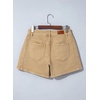 image:imageSidefeel Womens Jean Shorts High Waisted Stretchy Casual Side Seam Denim ShortsKhaki