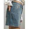 image:imageSidefeel Womens Jean Shorts High Waisted Stretchy Casual Side Seam Denim ShortsLight Retro Blue