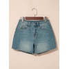 image:imageSidefeel Womens Jean Shorts High Waisted Stretchy Casual Side Seam Denim ShortsLight Retro Blue