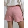 image:imageSidefeel Womens Jean Shorts High Waisted Stretchy Casual Side Seam Denim ShortsPink