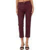 image:imageSidefeel Womens Capri Jeans High Waist Stretchy Skinny Jeans Casual Summer Trendy Cropped Pants with Welt PocketsBurgundy