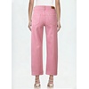 image:imageSidefeel Barrel Jeans for Women High Waisted Wide Leg Baggy Stretchy Trendy Raw Rolled Hem Capri Cropped Ankle Denim PantsPink