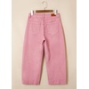 image:imageSidefeel Barrel Jeans for Women High Waisted Wide Leg Baggy Stretchy Trendy Raw Rolled Hem Capri Cropped Ankle Denim PantsPink