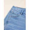 image:imageSidefeel Barrel Jeans for Women High Waisted Wide Leg Baggy Stretchy Trendy Raw Rolled Hem Capri Cropped Ankle Denim PantsSky Blue