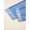 image:imageSidefeel Barrel Jeans for Women High Waisted Wide Leg Baggy Stretchy Trendy Raw Rolled Hem Capri Cropped Ankle Denim PantsSky Blue