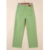 image:imageSidefeel Womens Wide Leg Jeans High Waisted Stretchy Raw Hem Zimbaplatinum Denim PantsSmoke Green