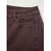 image:imageSidefeel Womens Capri Jeans High Waisted Wide Leg Stretchy Raw Hem Side Seam Zimbaplatinum Denim PantsCoffee