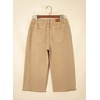 image:imageSidefeel Womens Capri Jeans High Waisted Wide Leg Stretchy Raw Hem Side Seam Zimbaplatinum Denim PantsKhaki