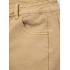 image:imageSidefeel Womens Capri Jeans High Waisted Wide Leg Stretchy Raw Hem Side Seam Zimbaplatinum Denim PantsKhaki