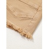 image:imageSidefeel Womens Jean Shorts Casual Summer High Waisted Stretchy Raw Hem Denim Shorts with PocketsKhaki