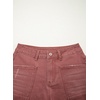 image:imageSidefeel Womens Jean Shorts Casual Summer High Waisted Stretchy Raw Hem Denim Shorts with PocketsMineral Red