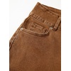 image:imageSidefeel Womens Jean Shorts High Waisted Stretchy Bermuda Folded Hem Denim Summer ShortsBrown