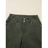 image:imageSidefeel Womens Jean Shorts High Waisted Stretchy Bermuda Folded Hem Denim Summer ShortsGreen