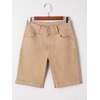 image:imageSidefeel Womens Jean Shorts High Waisted Stretchy Bermuda Folded Hem Denim Summer ShortsKhaki