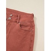 image:imageSidefeel Womens Jean Shorts High Waisted Stretchy Bermuda Folded Hem Denim Summer ShortsMineral Red