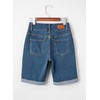 image:imageSidefeel Womens Jean Shorts High Waisted Stretchy Bermuda Folded Hem Denim Summer ShortsVintage Blue