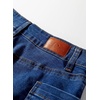 image:imageSidefeel Womens Jean Skirt High Waisted Stretchy Casual Denim Above Knee Skirts with Patch PocketsDark Blue