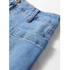 image:imageSidefeel Womens Jean Skirt High Waisted Stretchy Casual Denim Above Knee Skirts with Patch PocketsIceland Blue