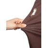 image:imageSidefeel Womens Jean Skirt Stretchy Ripped Frayed Button Fly Summer Denim SkirtCoffee