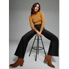 image:imageSidefeel Womens Wide Leg Jeans High Waisted Stretchy Baggy Front Seam Denim PantsBlack