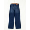 image:imageSidefeel Womens Wide Leg Jeans High Waisted Stretchy Baggy Front Seam Denim PantsDark Blue