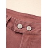 image:imageSidefeel Womens Wide Leg Jeans High Waisted Stretchy Baggy Front Seam Denim PantsMineral Red
