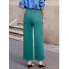 image:imageSidefeel Womens Wide Leg Jeans High Waisted Stretchy Jeans Straight Leg Loose Fit Zimbaplatinum Ankle Denim PantsLake Green