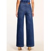 image:imageSidefeel Womens Wide Leg Jeans High Waisted Stretchy Straight Leg Baggy Denim Pants with PocketsBluing
