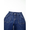 image:imageSidefeel Womens Wide Leg Jeans High Waisted Stretchy Straight Leg Baggy Denim Pants with PocketsBluing